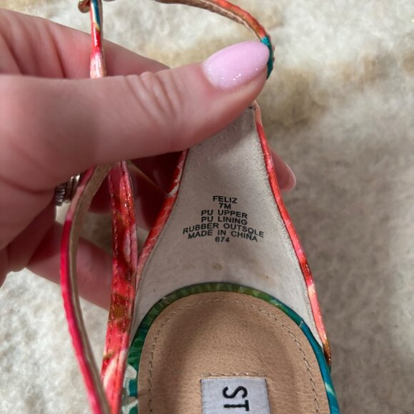 Steve Madden Multicolor Feliz Heeled Sandal Size 7 - Picture 8 of 8